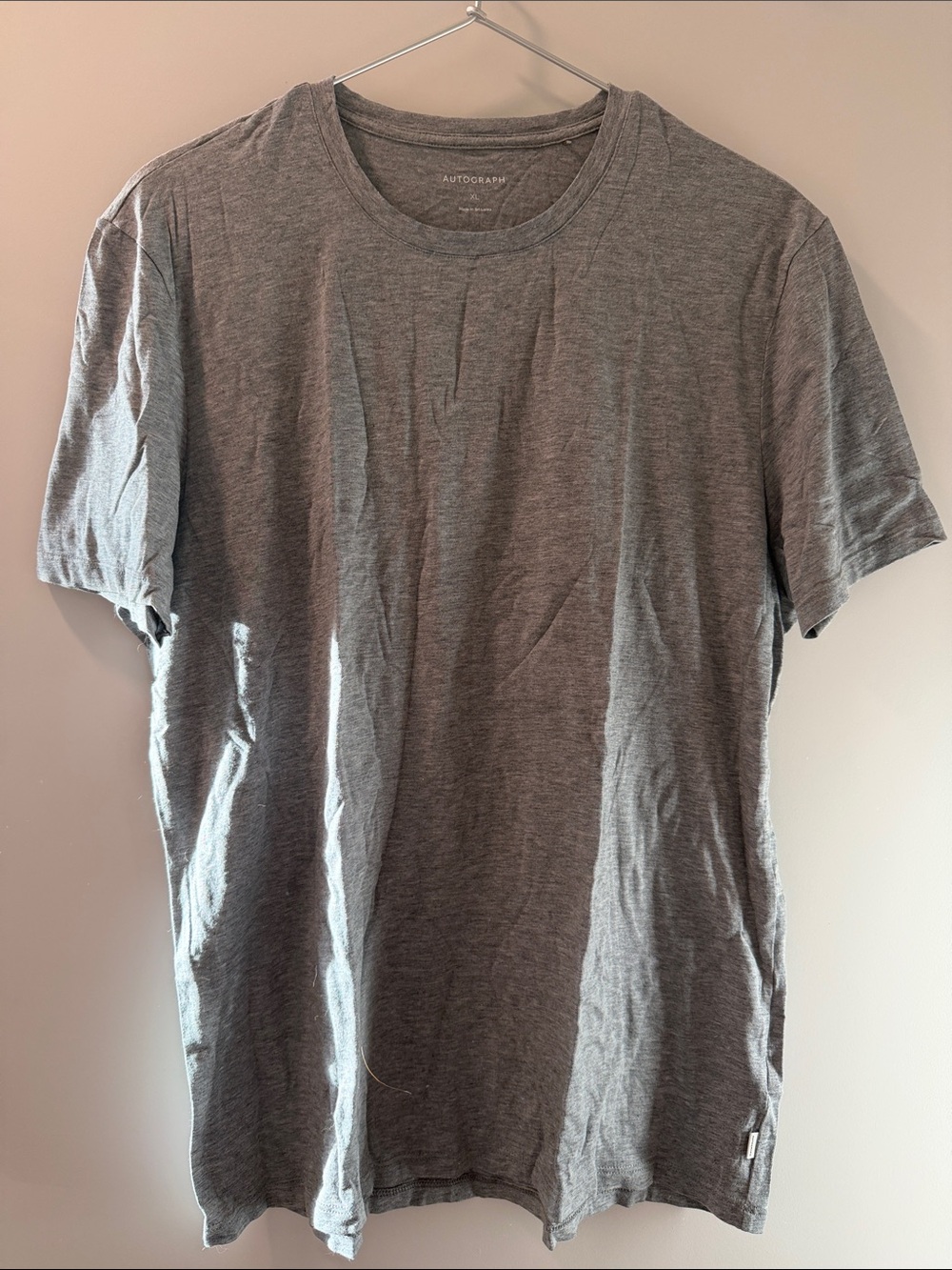 Autograph Men's Heather Gray Crew Neck Short Sleeve Tee